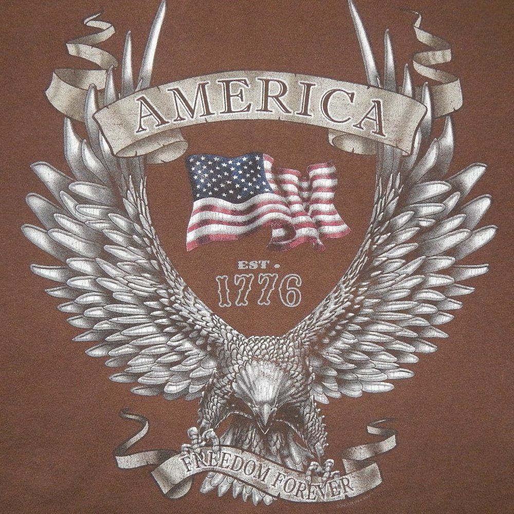 Sonoma women’s small America 1776 eagle flag patriotic graphic tee vintage - Picture 7 of 11